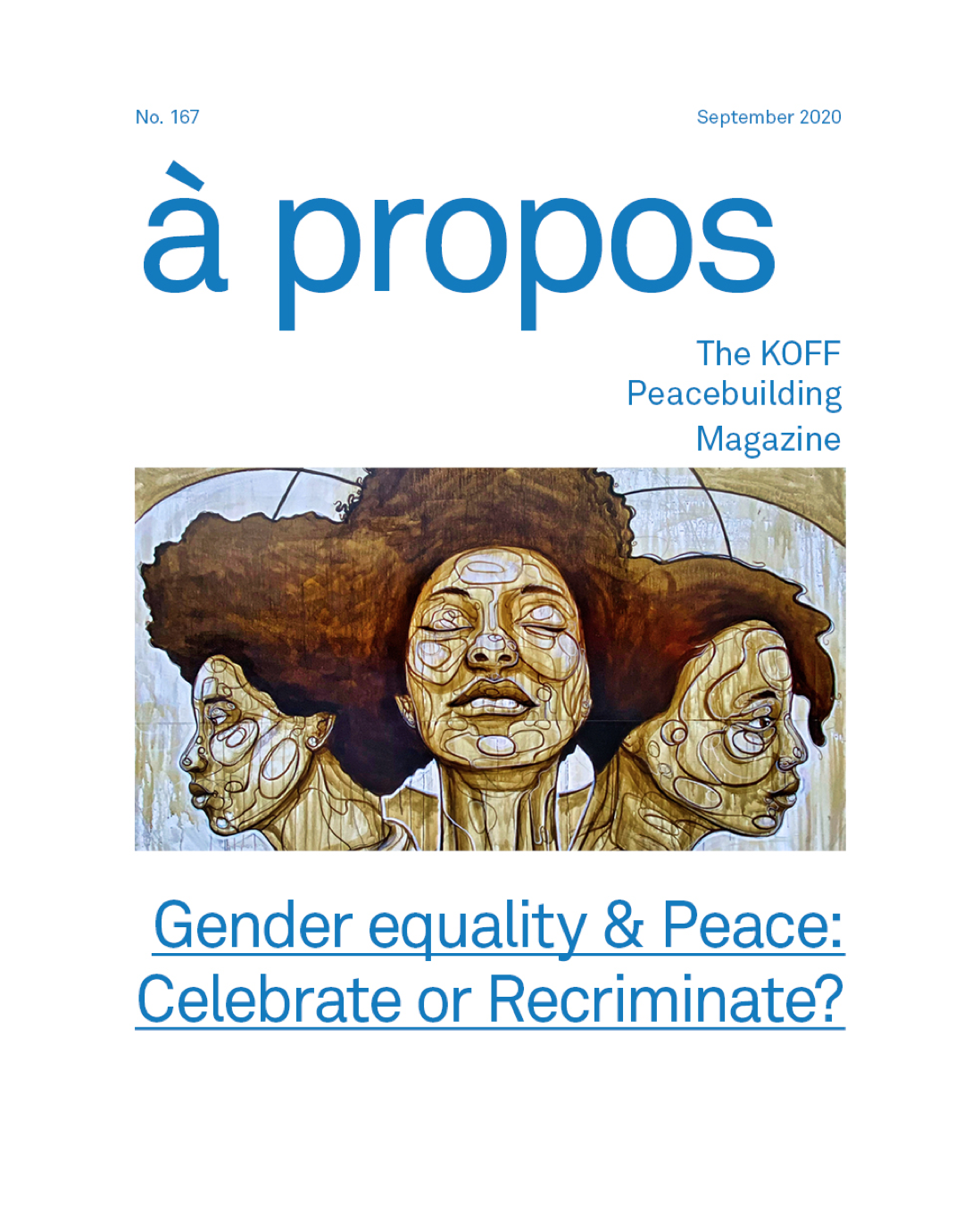 Cover des Magazins à propos mit einer Illustration dreier Frauen
